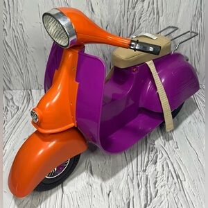Our Generation Moped Bike Vespa Scooter Motorcycle for 18” Doll Purple Orange